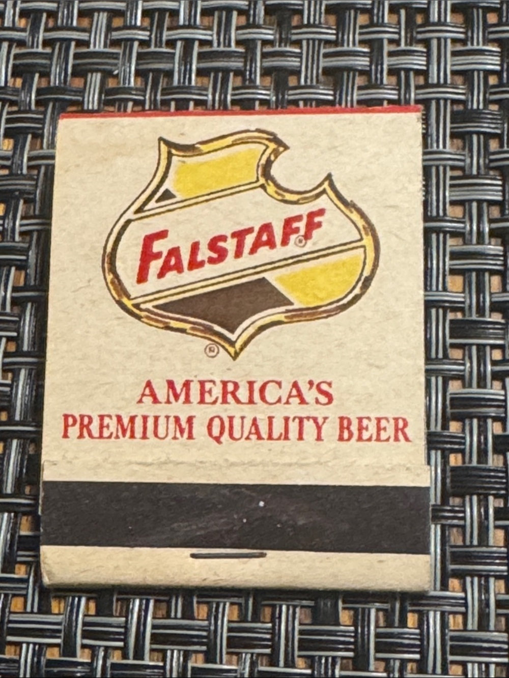 Falstaff Vintage Matchbook — Red and Yellow Logo